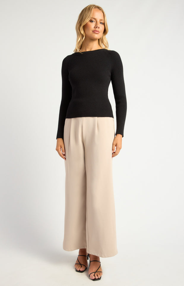 Teagan Knit Top - Black