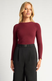 Teagan Knit Top - Merlot
