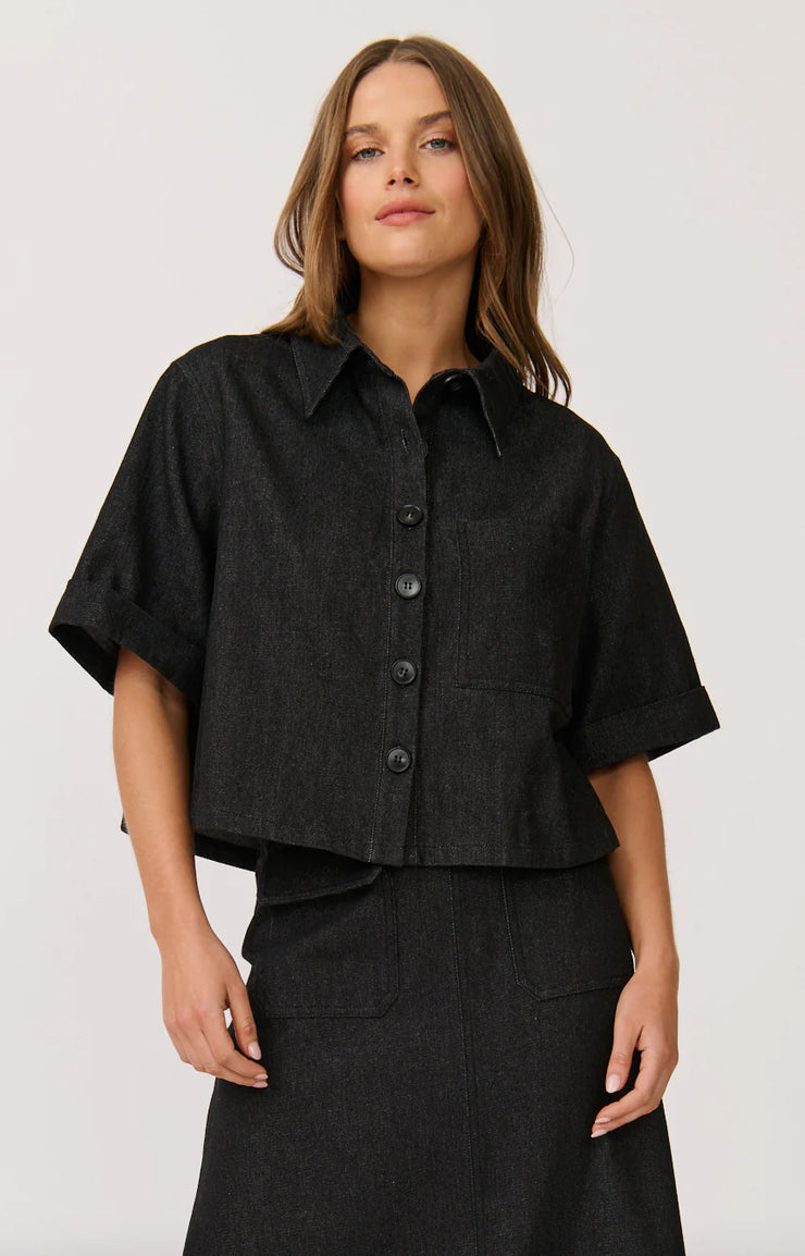 Tessa Shirt - Black Denim