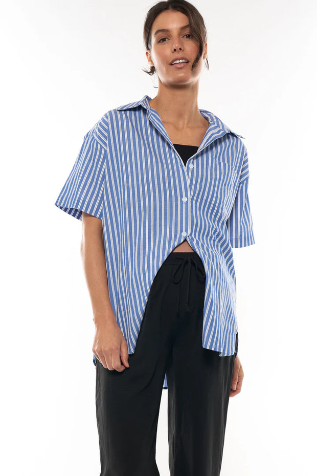 Time And Place Shirt - Blue Stripe