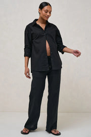 Timeless Relaxed Linen Shirt - Black