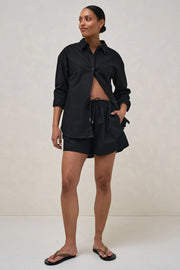 Timeless Relaxed Linen Shirt - Black