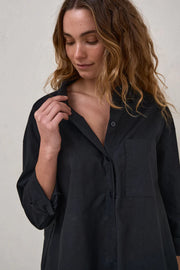 Timeless Relaxed Linen Shirt - Black