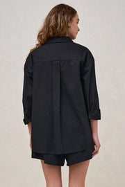 Timeless Relaxed Linen Shirt - Black