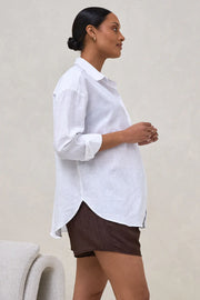 Timeless Relaxed Linen Shirt - White