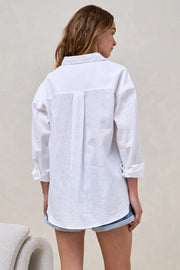 Timeless Relaxed Linen Shirt - White
