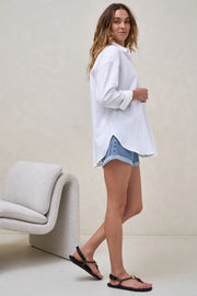 Timeless Relaxed Linen Shirt - White