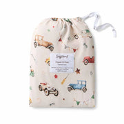 Fitted Cot Sheet - Vintage Cars