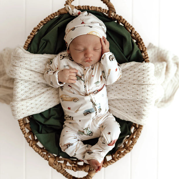Snugglesuit Convertible Romper - Vintage Cars