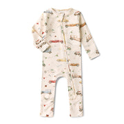 Snugglesuit Convertible Romper - Vintage Cars