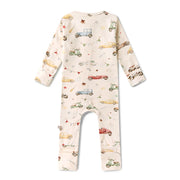 Snugglesuit Convertible Romper - Vintage Cars