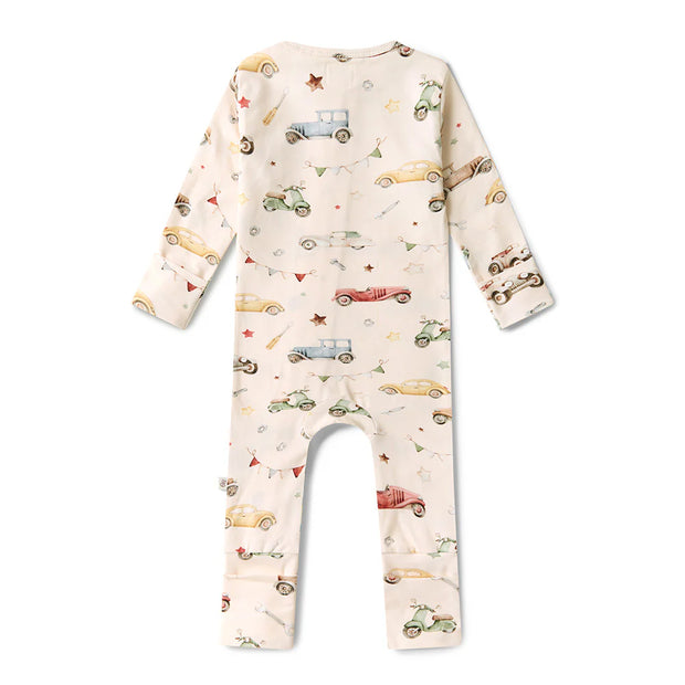 Snugglesuit Convertible Romper - Vintage Cars