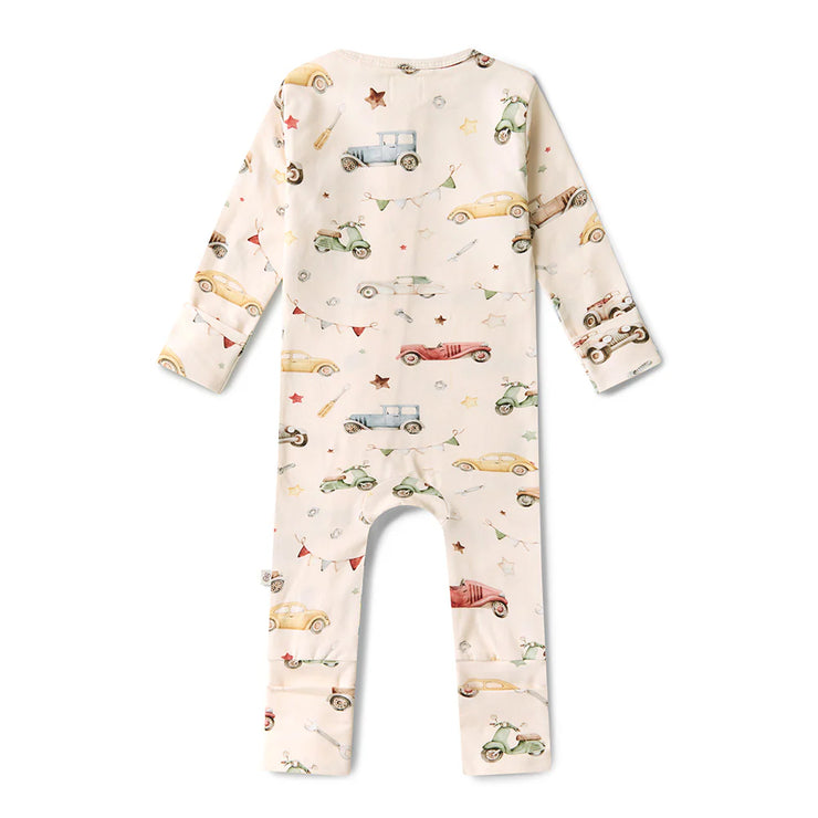Snugglesuit Convertible Romper - Vintage Cars