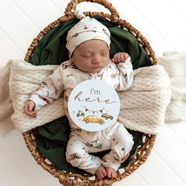 Snugglesuit Convertible Romper - Vintage Cars
