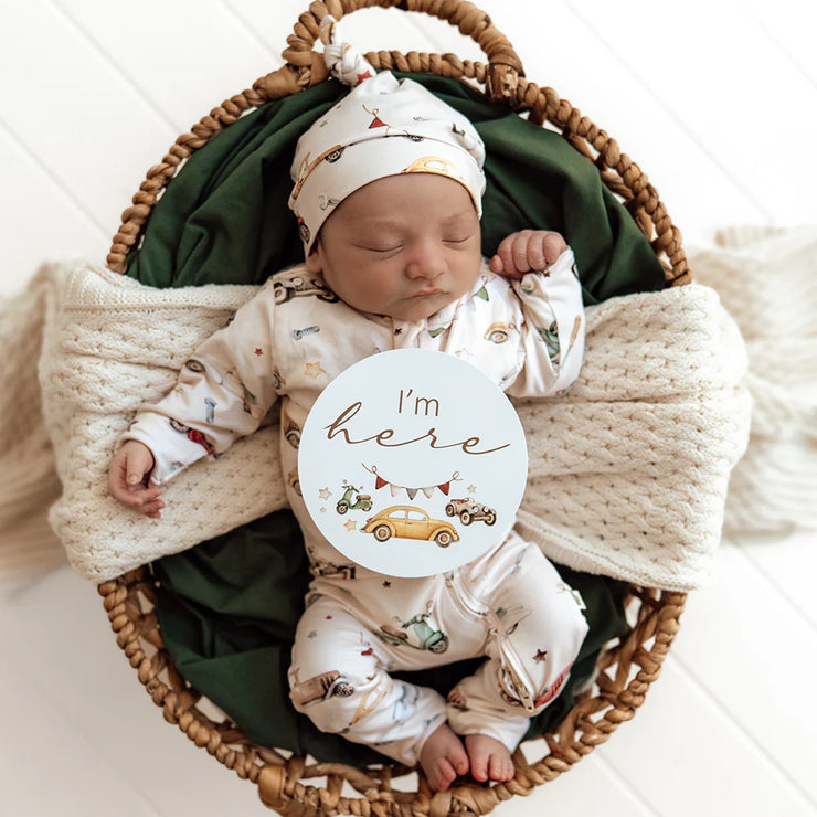 Snugglesuit Convertible Romper - Vintage Cars