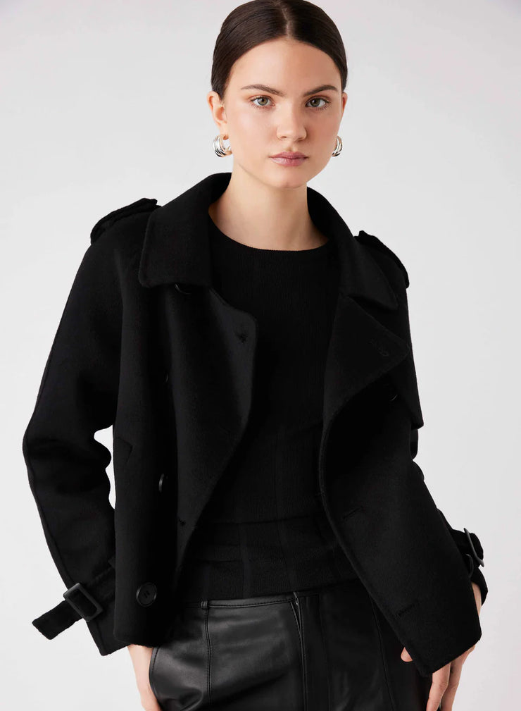 Esmaeé - Virtual Cropped Trench - Black
