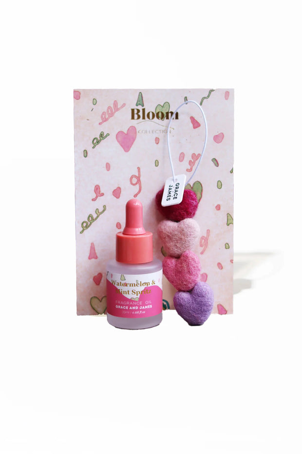 HEART Felt Air Freshener - Watermelon & Mint Spritz