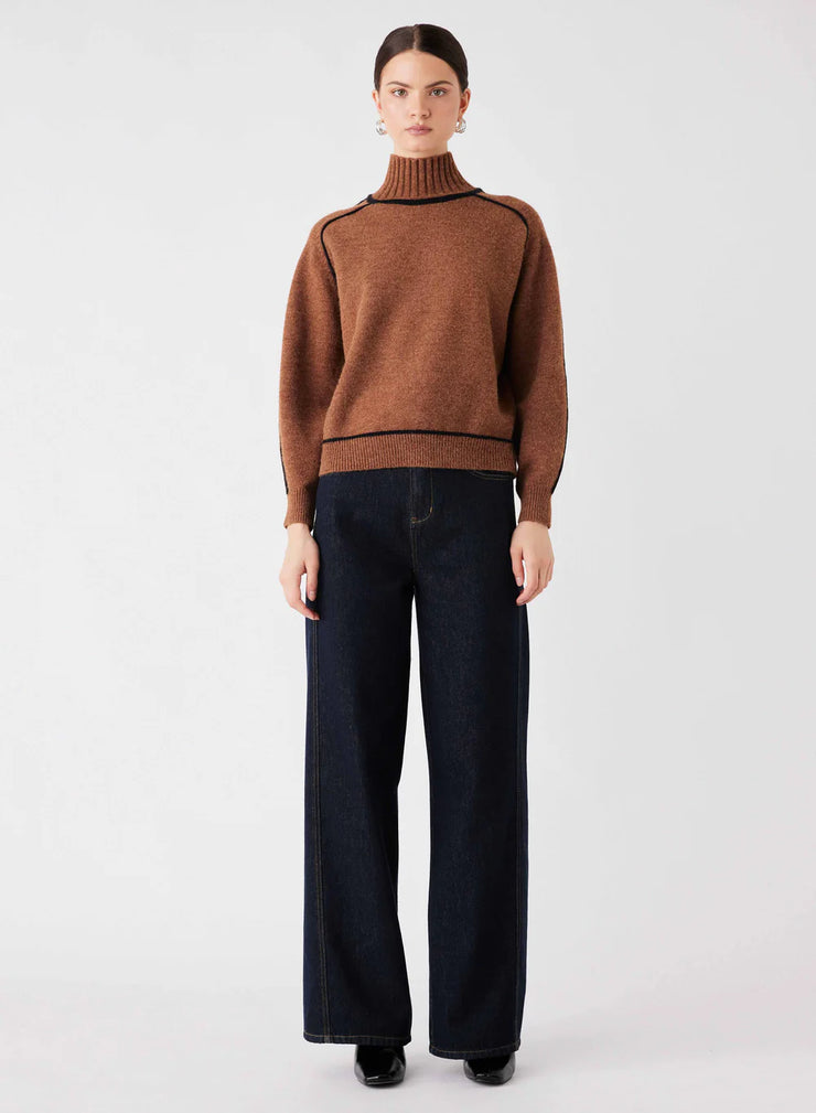Esmaeé - Weekender Sweater - Nutmeg/Black