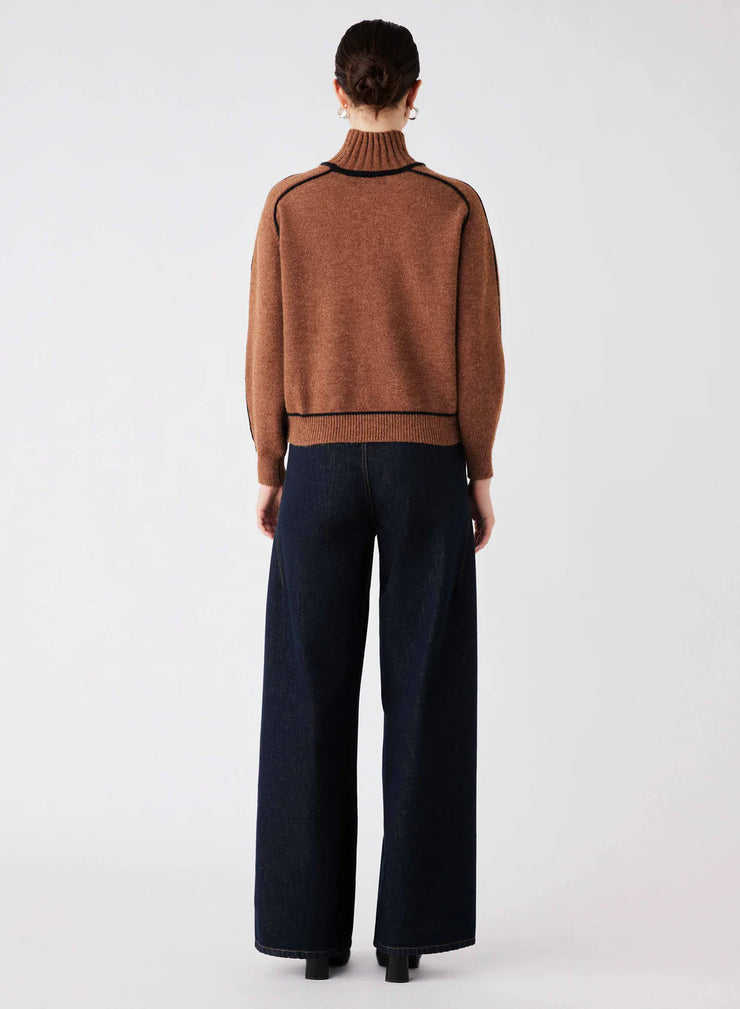Esmaeé - Weekender Sweater - Nutmeg/Black