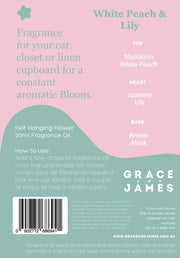 Felt Air Freshener - White Peach & Lily