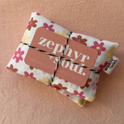 Eye Pillow - White + Pink Flowers