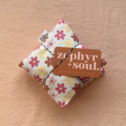 Travel Heat Bag - White + Pink Flowers