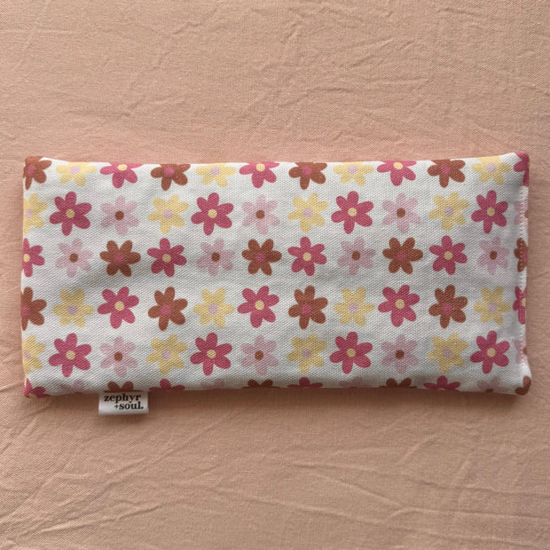 Travel Heat Bag - White + Pink Flowers