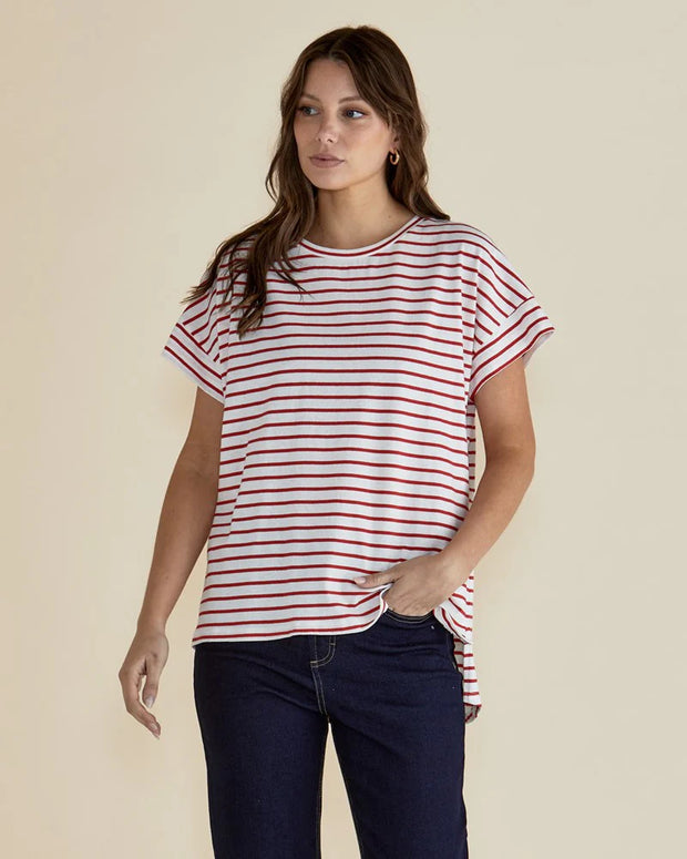 Willa Tee - Red Stripe