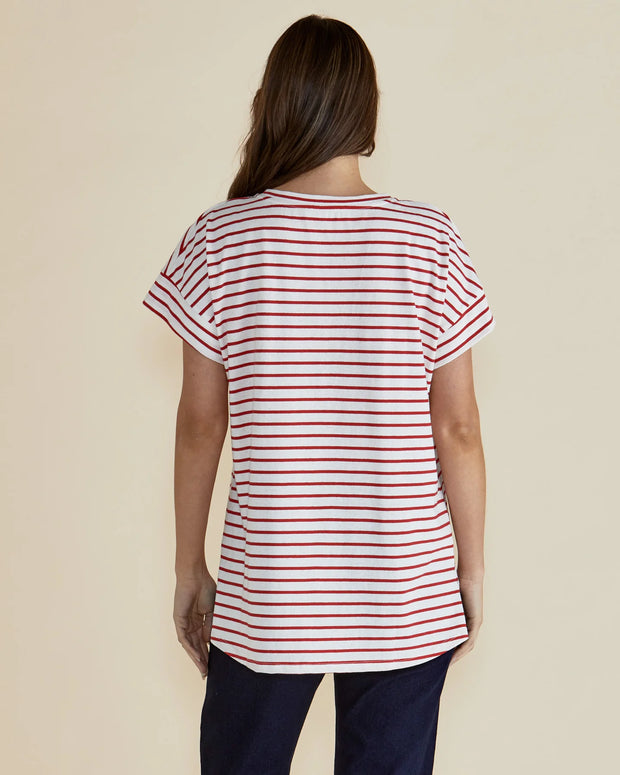 Willa Tee - Red Stripe