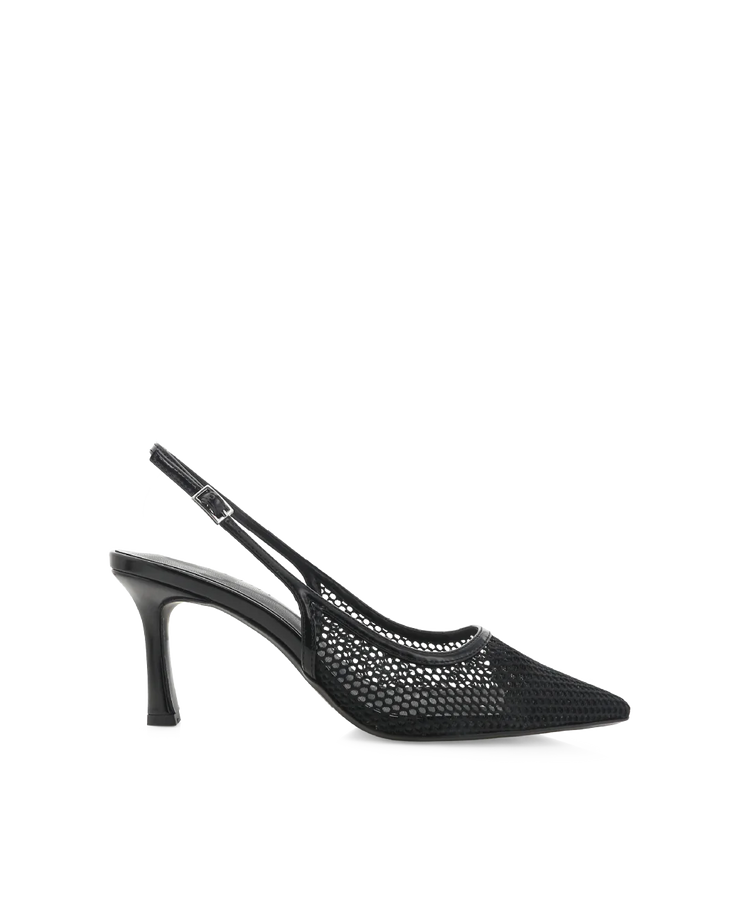 XAHIA Heels - Black Net Mesh