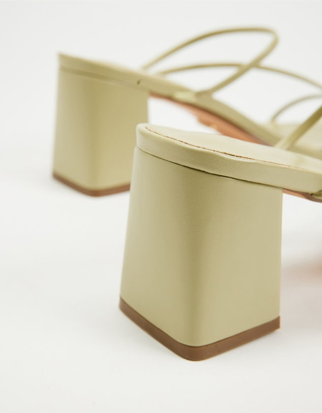 YAZMIN Block Heels - Sage