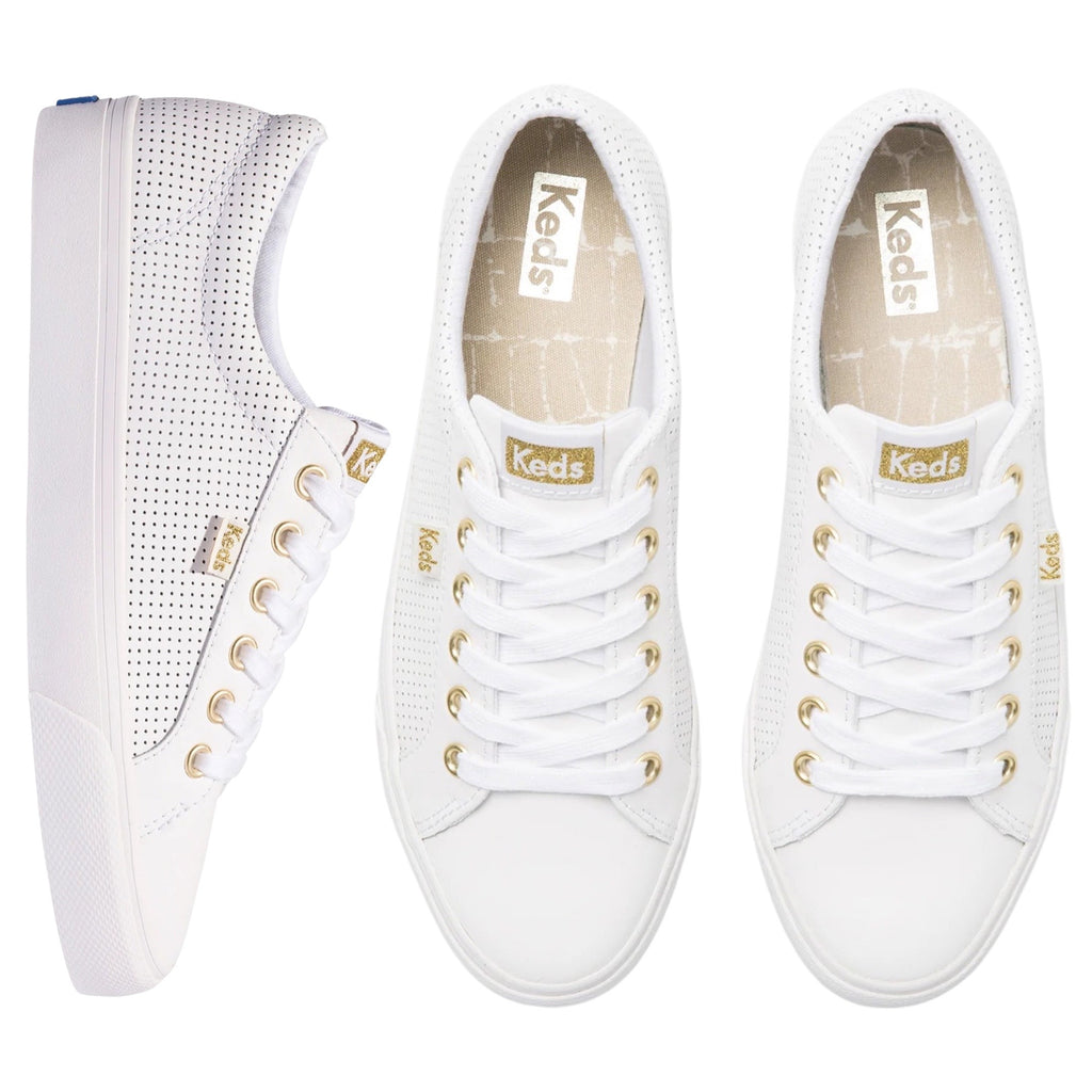 Keds perforated cheap leather sneakers