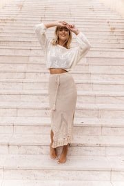 Sheba Crochet Top - Ivory