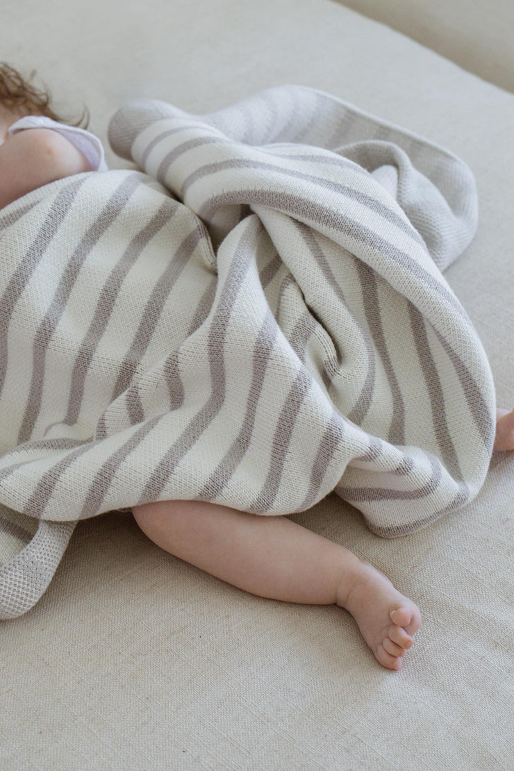 Baby Knit Blanket - Banks Stripe