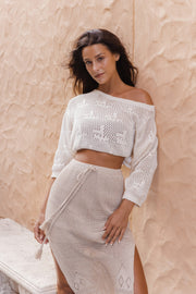 Sheba Crochet Top - Ivory