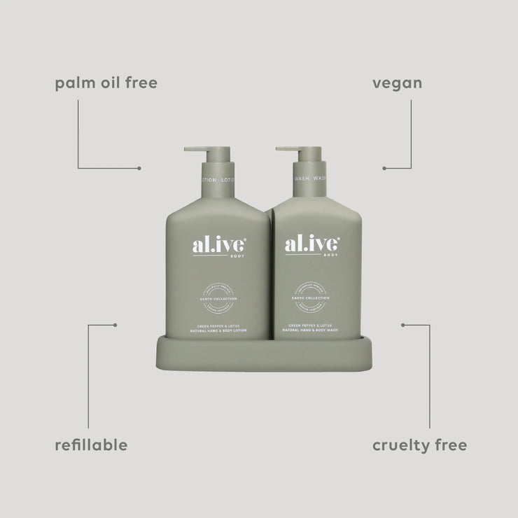 Al.ive - Wash & Lotion Duo - Green Pepper & Lotus