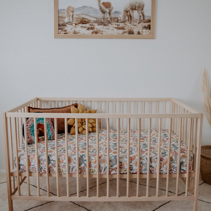 Fitted Cot Sheet - Australiana