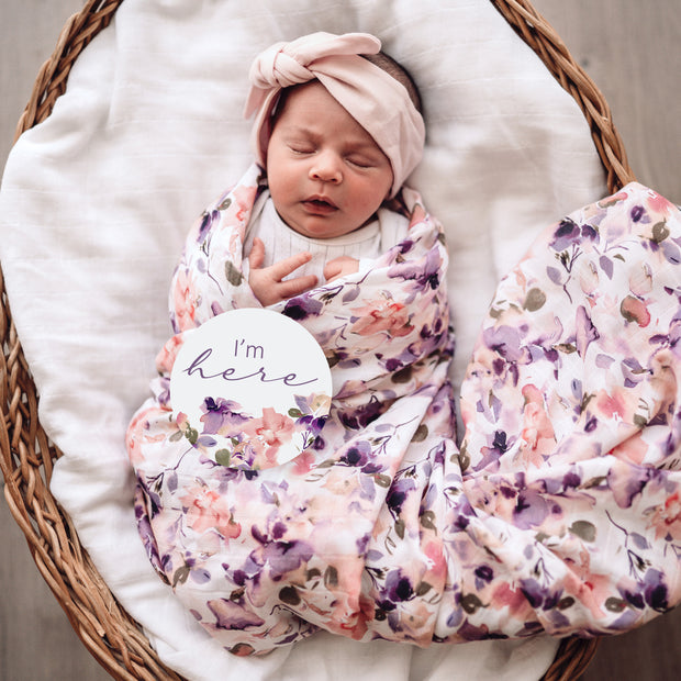 Organic Muslin Wrap - Blushing Beauty