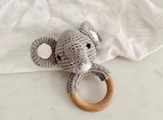 Romper & Co. Crocheted Baby Rattle - Elephant
