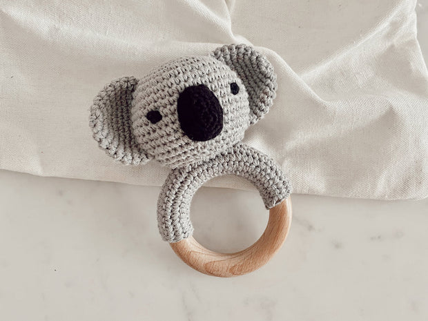 Romper & Co. Crocheted Baby Rattle - Koala