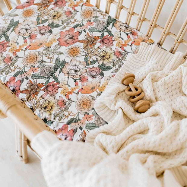 Diamond Knit Baby Blanket - Cream