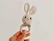 Crocheted Baby Rattle - Bunny