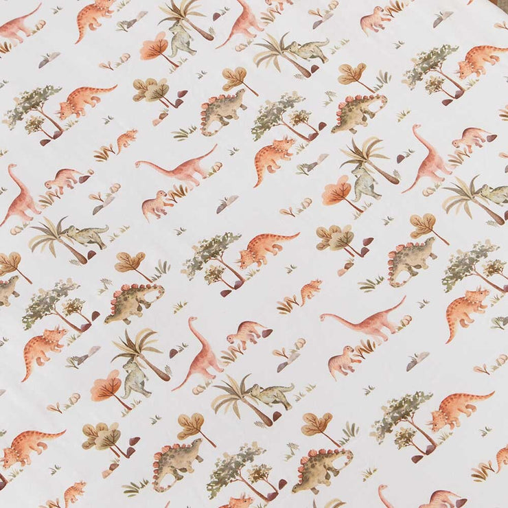 Fitted Cot Sheet - Dino