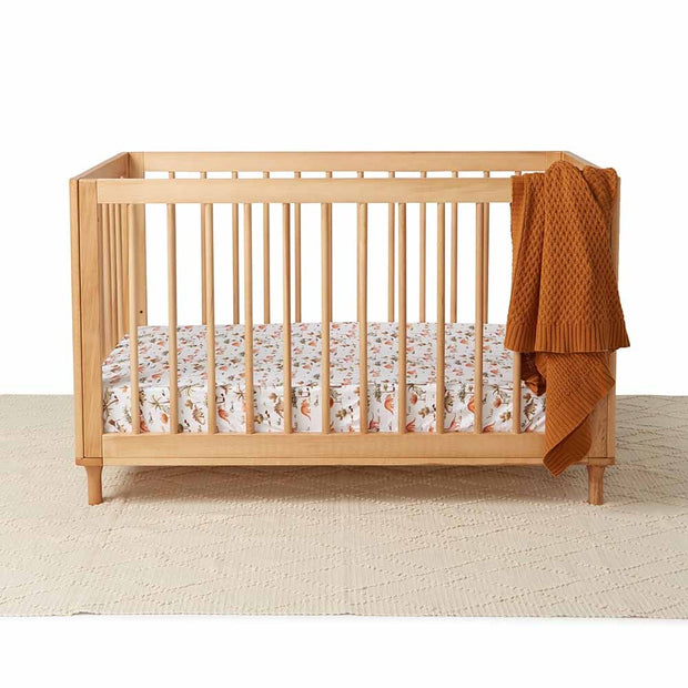 Fitted Cot Sheet - Dino