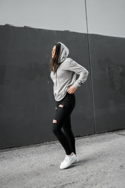 Fearless Hooded Jumper - Black & Grey