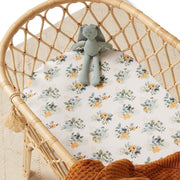 Fitted Bassinet Sheet | Change Pad Cover - Garden Bee