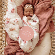 Diamond Knit Baby Blanket - Rosa