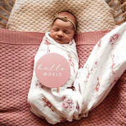 Diamond Knit Baby Blanket - Rosa