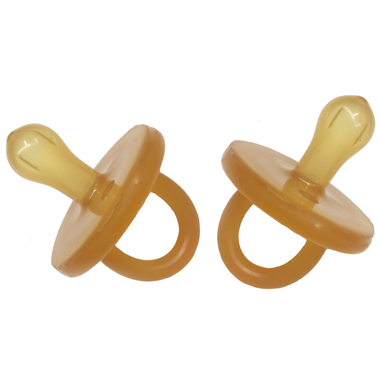 Natural Rubber Soother - Round Twin Pack