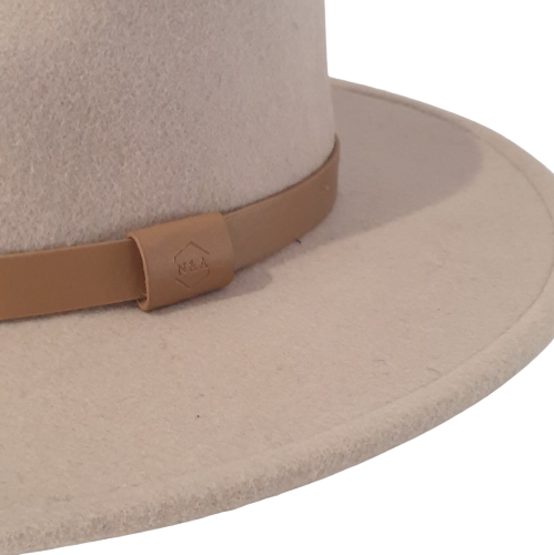 Nix & Ash Urban Fedora Hat - Tan (Sewn Brim)